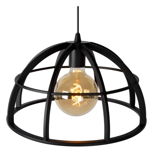 Светильник подвесной Dikra 76464/01/30 Lucide чёрный 1 лампа, основание чёрное в стиле современный  фото 4
